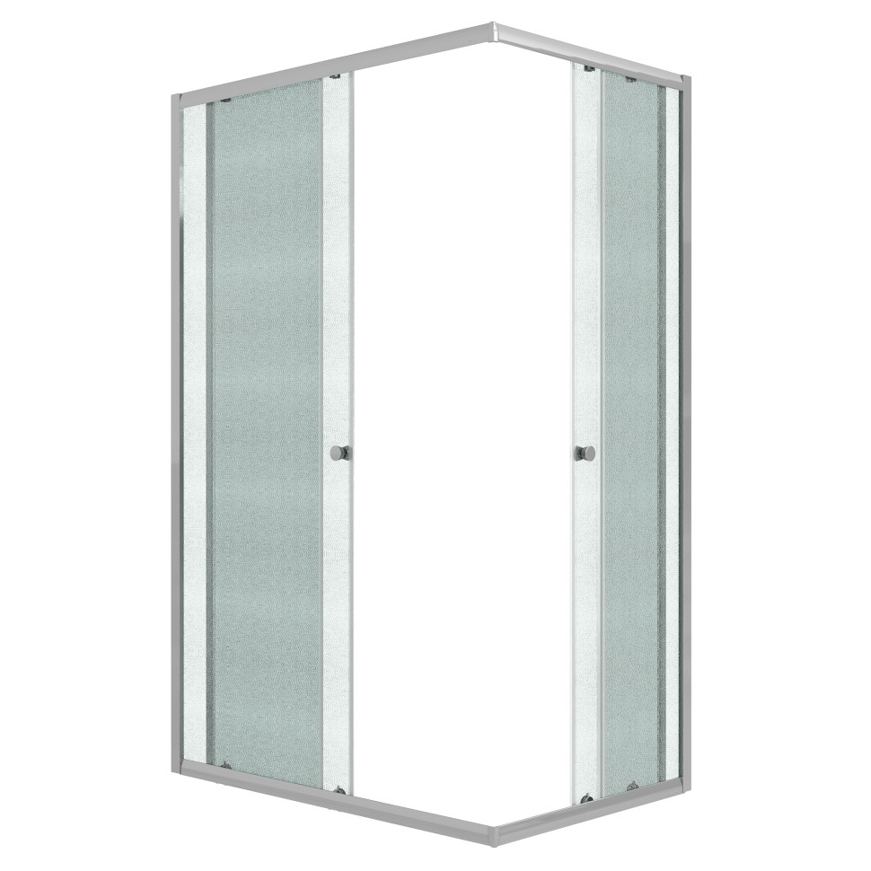 Душевое ограждение Niagara Eco NG-1018-14QMT (100х80х190) прямоугольник,раздвижное,хром,стекло матовое,1 место
