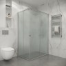 Душевое ограждение Niagara Eco NG-1018-14QMT (100х80х190) прямоугольник,раздвижное,хром,стекло матовое,1 место