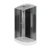 Душевая кабина Niagara Eco NG-4512-14L BLACK (120х80х215) низкий поддон(13см),стекло мозаика,3 места