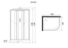 Душевая кабина Niagara Eco NG-4512-14L BLACK (120х80х215) низкий поддон(13см),стекло мозаика,3 места