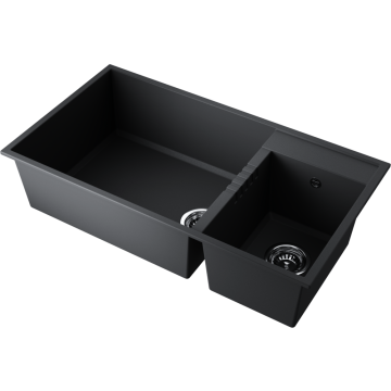 Кухонная мойка Omoikiri Tedori 85-2-U-BL Tetogranit/черный