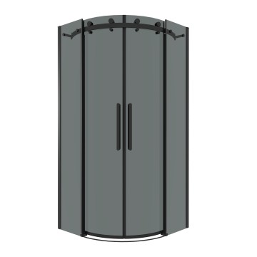 Душевое ограждение Grossman Classic 301.K33.04.9090.21.10 (90х90х195) четверть круга,раздвижная,черный матовый,стекло тонированное,1 место