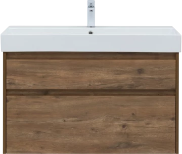 Тумба с раковиной Nova Lite 100 2 ящ. (SLIM SYNERGY) цв. дуб рустикальный
