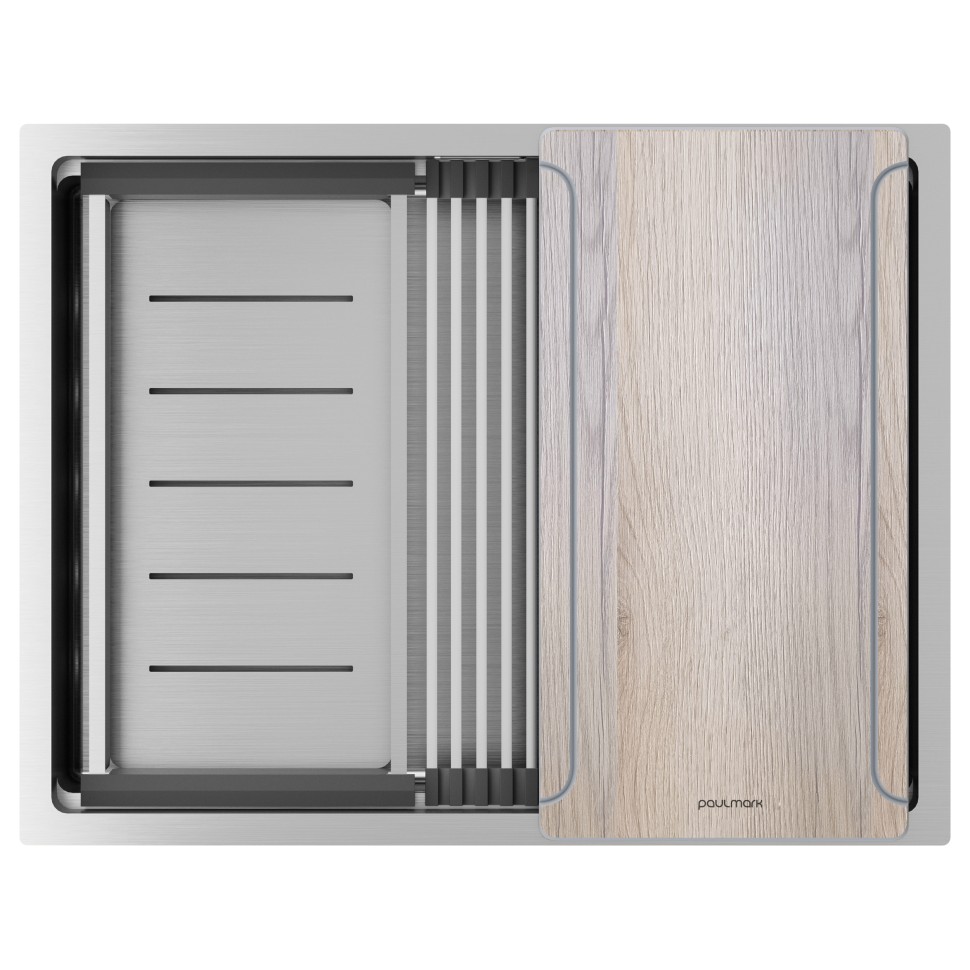 Мойка нерж. сталь NEXT-MULTI SINK 58 UNI, PM785845-BS, брашированная нерж.сталь, 580х450мм, Paulmark