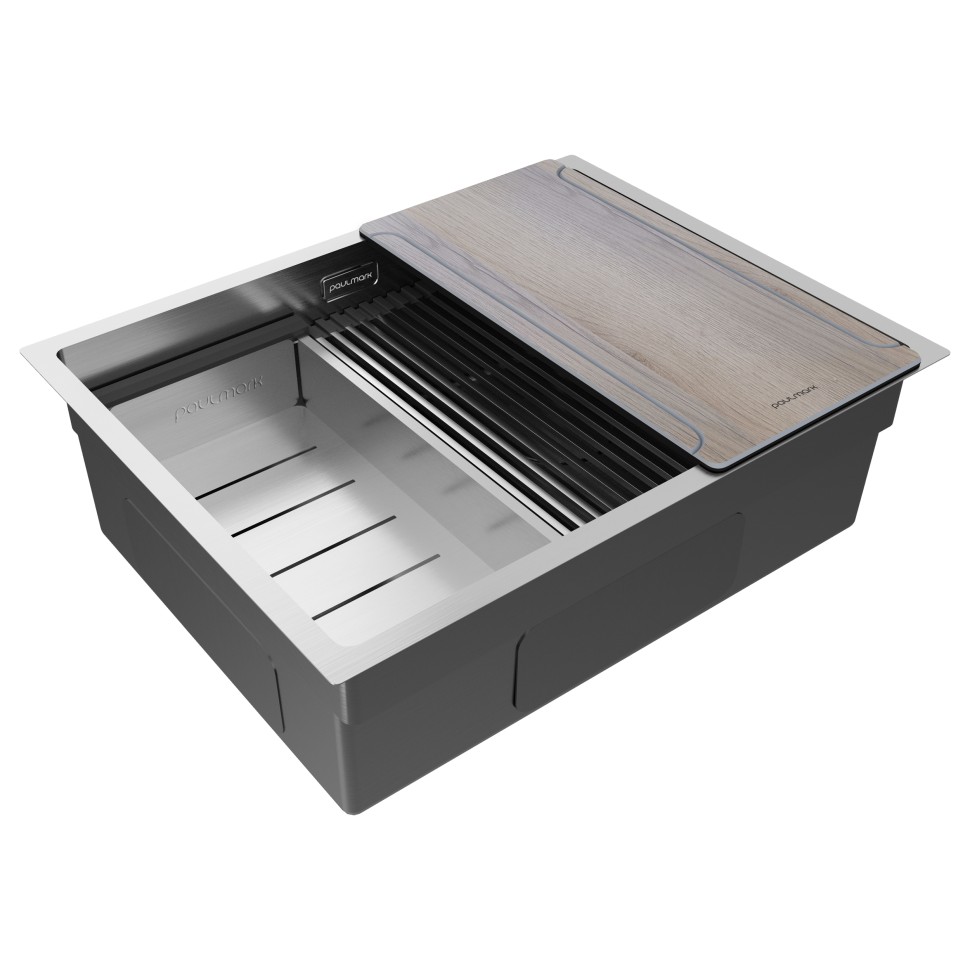 Мойка нерж. сталь NEXT-MULTI SINK 58 UNI, PM785845-BS, брашированная нерж.сталь, 580х450мм, Paulmark