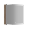 Зеркальный шкаф для ванной комнаты SANCOS Mirror 890x150х740 мм, с LED подсветкой, цвет дуб галифакс натуральный, арт. MI90EG