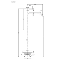 AQM6211MB Siena Смеситель для напольной раковины (монт. часть в комплекте), черный матовый