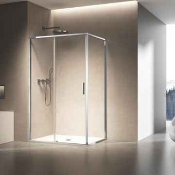 Душевой уголок Слим 8мм (Slim 8mm) VSR-6SL8013CL, 1300*800, хром, стекло прозрачное