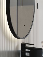 Зеркало для ванной Uperwood Next LED 50*100, бесконтактный сенсор, черное