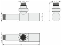 Вентиль угловой цилиндр (G 1/2&quot; НР х G 1/2&quot; НР)