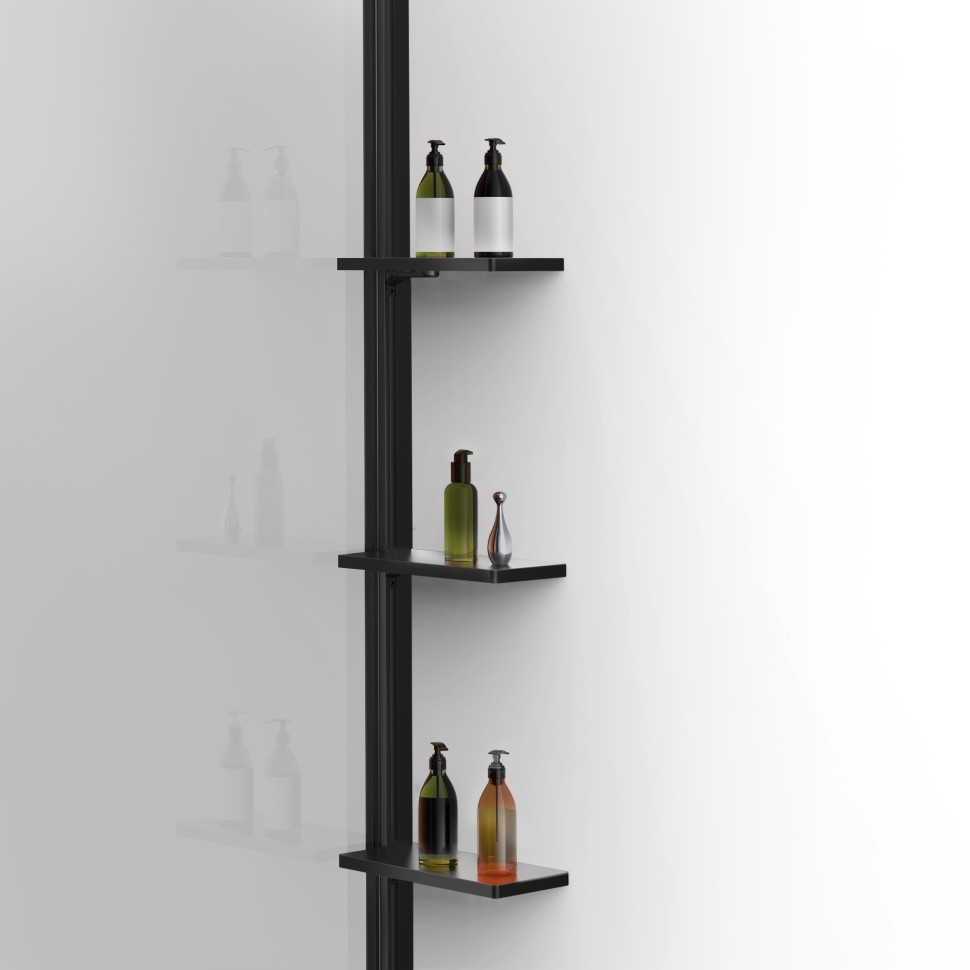 Душевая перегородка Walk-In VSW-1HWS110CLB, 1100*2000, черный, стекло прозрачное