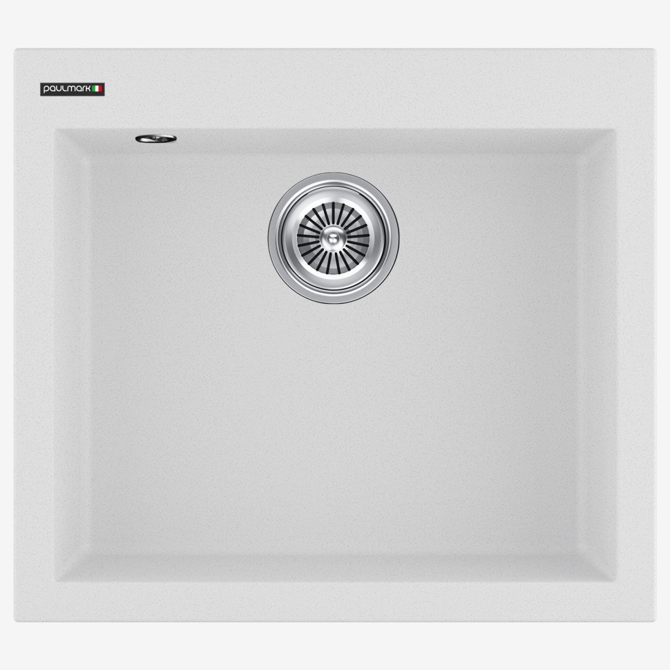 Мойка DEFINI 56, ULTRAGRANIT, PM835650-WH, WHITE, 560х500 мм, Paulmark