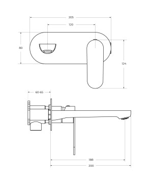 Смеситель для раковины встраиваемый CEZARES STYLUS-BLI1-IN-W0