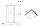 Душевая кабина Niagara Eco NG-3504-14BLACK (90х90х215) средний поддон(26см),стекло мозаика,4 места