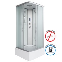 Душевая кабина Niagara Classic NG-1108-14P (90х90х215) средний поддон(26см),стекло матовое,4 места с полкой