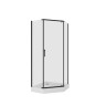 Душевое ограждение Niagara Nova NG-6805-08ВLACK (90х90х195) трапеция,черный,дверь распашная,стекло прозрачное,1 место