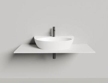 Раковина накладная ALDA WALL 03 покраска по RAL полностью 710х450х150 S-Stone Матовое