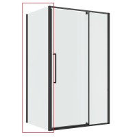 Боковая стенка Niagara Nova NG-A90GR-34 (90х195) графит,стекло прозрачное,1 место