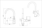 Смеситель EMAR EC-3007 ECB - 3007 PVD Golden