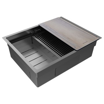 Мойка нерж. сталь NEXT-MULTI SINK 58 UNI, PM785845-GM, вороненая сталь,580х450мм, Paulmark