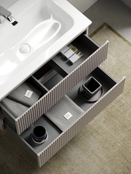 Тумба подвесная SANCOS Snob R 1195х445х500, c двумя ящиками оснащенными доводчиками, Doha Soft, арт.SNR120SM
