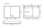 Зеркальный шкаф для ванной комнаты SANCOS Mirror 990x150х740 мм, с LED подсветкой, цвет дуб чарльстон, арт. MI100ECH