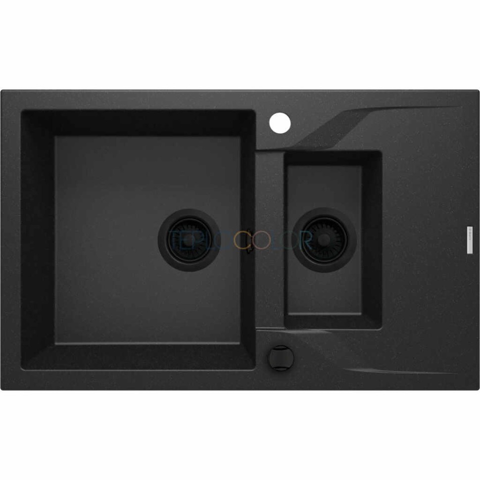 Гранитная мойка, 1.5-чаши с осушкой