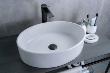Раковина Gid N9012 51106 накладная белая 50x36x14