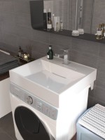 Раковина над стиральной машиной Uperwood Top 60х55х11 см, белая глянцевая