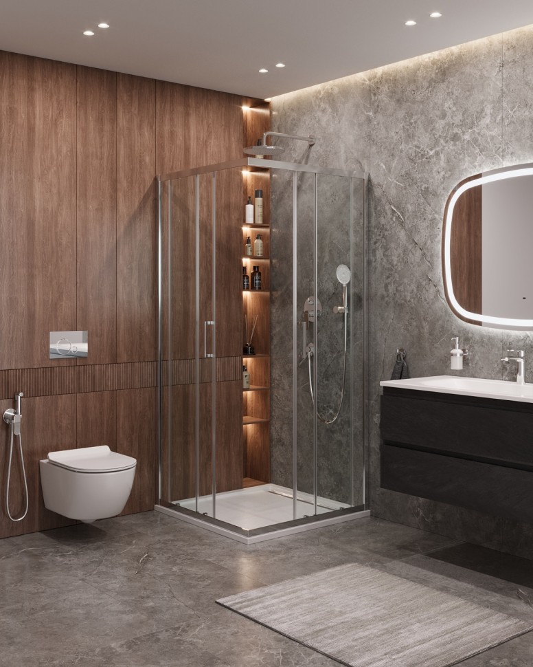 Душевой уголок CEZARES MOLVENO-A-2-90-C-Cr-IV