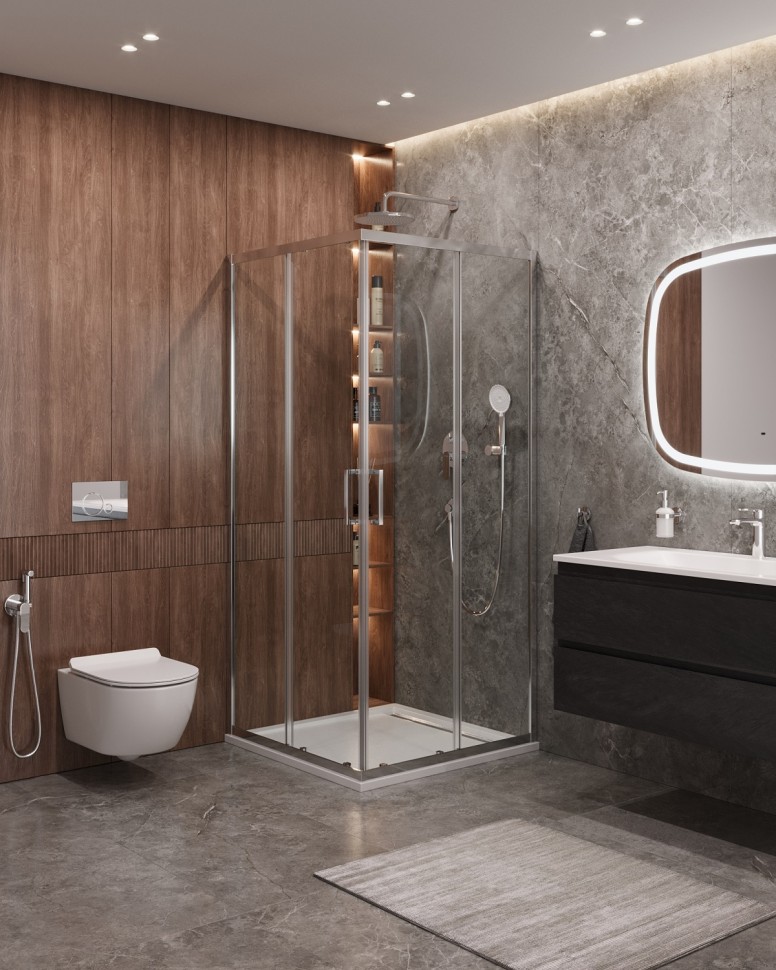 Душевой уголок CEZARES MOLVENO-A-2-90-C-Cr-IV