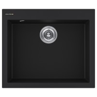 Мойка DEFINI 60, ULTRAGRANIT, PM836051-BLM, BLACK, 600х510 мм, Paulmark