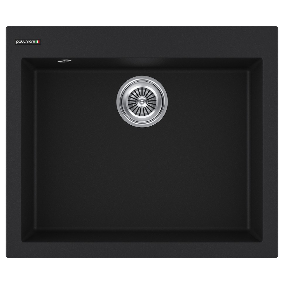 Мойка DEFINI 60, ULTRAGRANIT, PM836051-BLM, BLACK, 600х510 мм, Paulmark