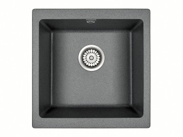 Мойка GERA 50, IT-GRANIT, PM104546-DG, графит, 445х460, подст. мон. Paulmark