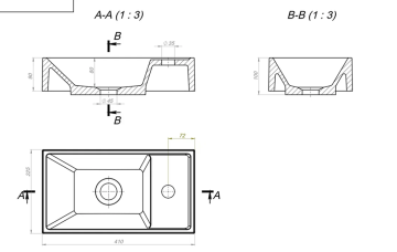 Раковина для тумбы OTTIMO BA410