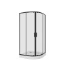 Душевое ограждение Niagara Nova NG-6806-08ВLACK (90х90х195) четверть круга,черный,двери раздвижные,стекло прозрачное,1 место