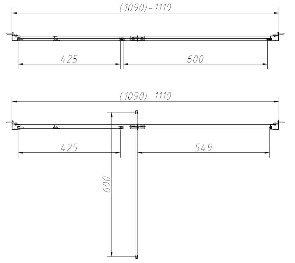 Душевой уголок Slim-N VSR-4SNP9011CL, 1100*900, хром, стекло прозрачное