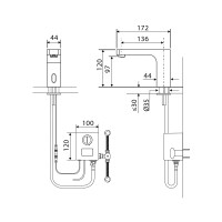 Смеситель для раковины сенсорный Timo Torne 4313/00F хром