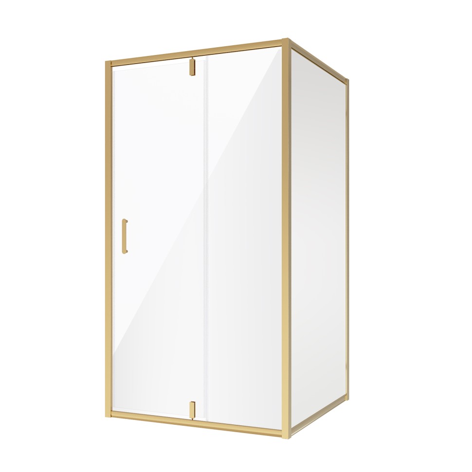 Душевое ограждение Niagara Nova NG-43-11AG-A70G (110х70х195) прямоугольник,золото,двери распашные,стекло прозрачное,2 места