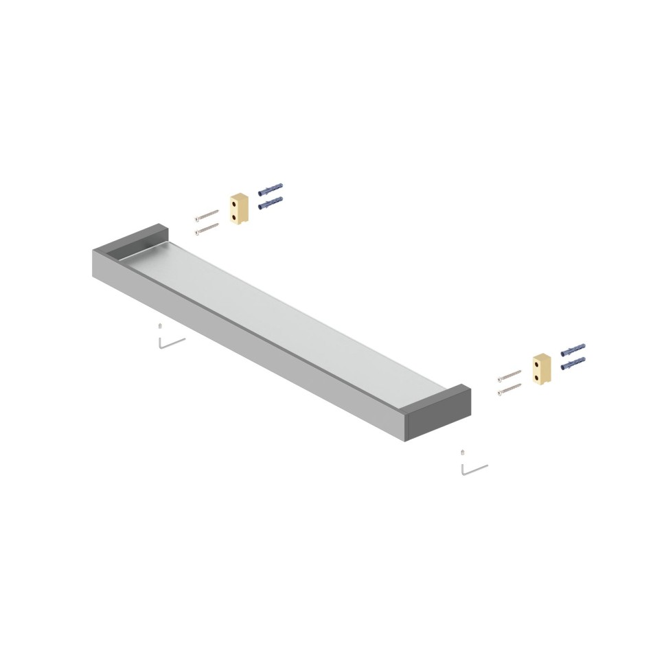 Полка в ванную стеклянная Timo Petruma 15272/18 черное золото