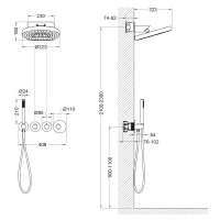 Душевая система встроенная с термостатом Timo Saona SX-2329/00SM хром