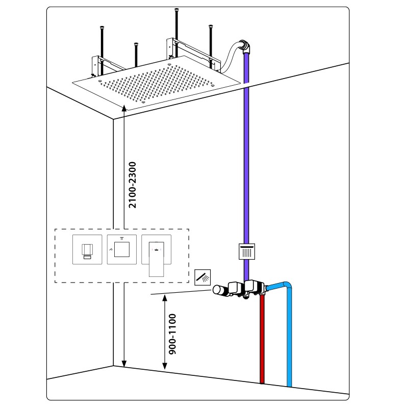 Душевая система встроенная Timo Selene SX-2129/03SM черный