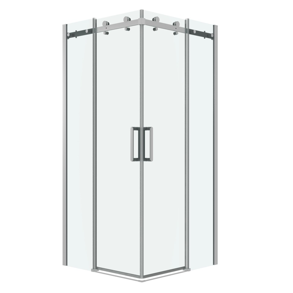 Душевое ограждение Grossman Classic 300.K33.04.8080.10.00 (80х80х195) квадрат,раздвижная,хром,стекло прозрачное, 2 места