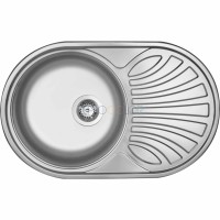 Стальная мойка, 1-чаша с осушкой