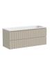Тумба подвесная SANCOS Snob R 1195х445х500, c двумя ящиками оснащенными доводчиками, Beige Soft, арт.SNR120CE