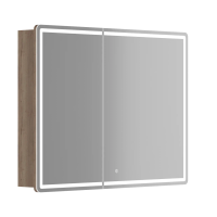 Зеркальный шкаф для ванной комнаты SANCOS Mirror 990x150х740 мм, с LED подсветкой, цвет дуб галифакс натуральный, арт. MI100EG