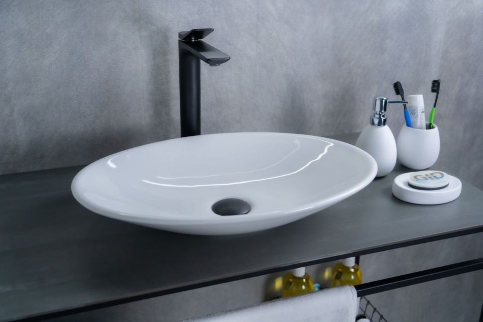 Раковина Gid N9022 51110 накладная белая 50x35x9