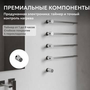 Полотенцесушитель электрический ABBER Charme AH4004 хром