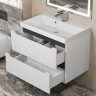 Тумба под раковину для ванной для ванной Uperwood Tanos 70 см, подвесная, белая/графит