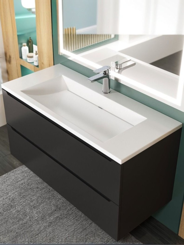 Раковина для ванной Uperwood Infinity 80 см, без отверстия для смесителя, белая глянцевая